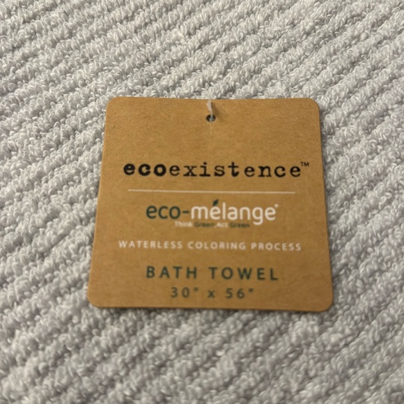 2pc Ecoexistence Eco-Melange Diagonal Stripes Bath Towel Set - Heathergr… - Picture 4 of 5